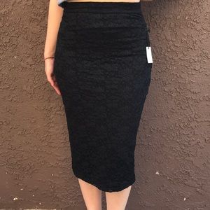 Forever 21 Black Midi Skirt